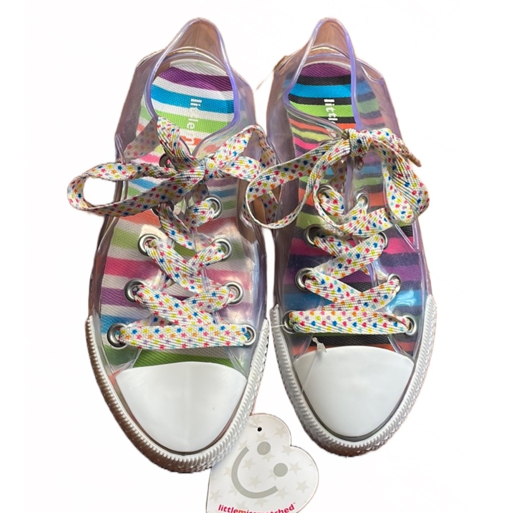 Y2K Jelly Shoes Clear Zany Slingback Lace-Up Sneaker - LittleMissMatched - Picture 6 of 9